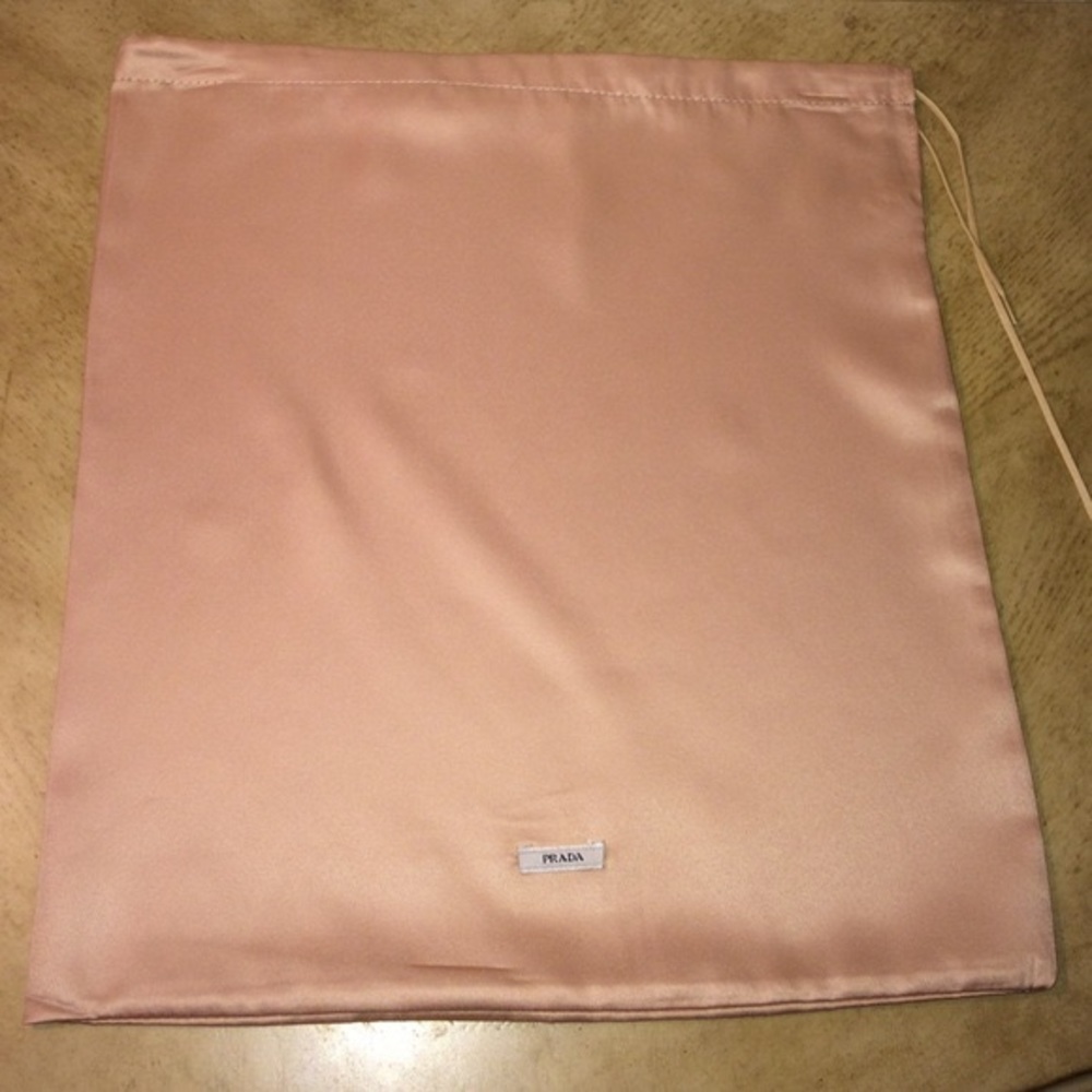 Authentic pure silk Prada dustbag in pearl pink